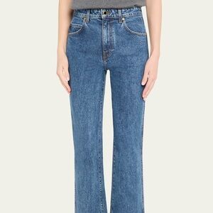 KHAITE Light Blue Women's Boot Cut Jeans